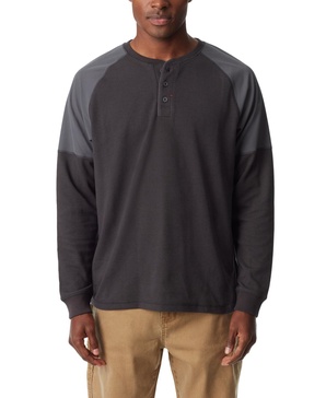 Men's Thermal Raglan Sleeve Henley