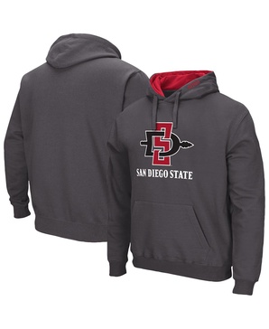 Men's Charcoal San Diego State Aztecs Arch Logo 3.0 Pullover Hoodie