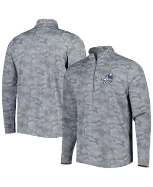 Men's Gray Dallas Cowboys Brigade Throwback Quarter-Zip Top