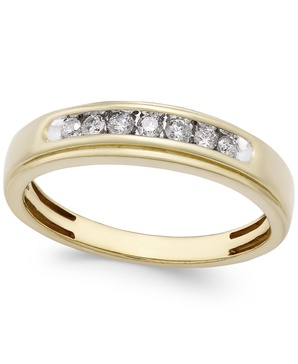 Men's Diamond Band (1/4 ct. t.w.) in 10k Gold