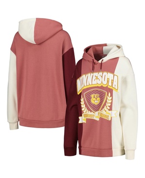 Women's Maroon Minnesota Golden Gophers Hall of Fame Colorblock Pullover Hoodie