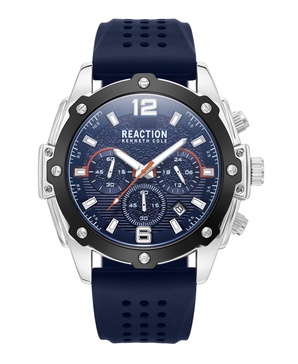 Men's Chronograph Blue Siliconee Watch 43.5mm