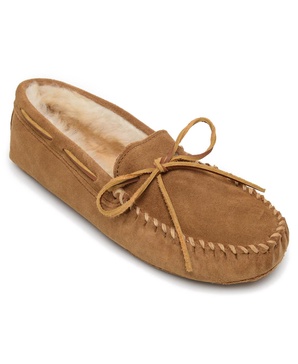 Men's Suede Sheepskin Softsole Slippers