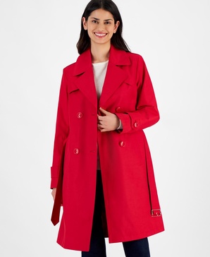 Women's Double-Breasted Belted Trench Coat