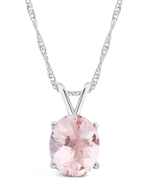 Morganite (2-1/2 ct. t.w.) Pendant Necklace in 14K White Gold