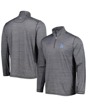 Men's Gray Los Angeles Dodgers Delray IslandZone Half-Zip Top