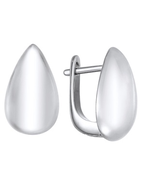 Silver Plated or 18k Gold Plated Brass Hinged Pear shape Earring