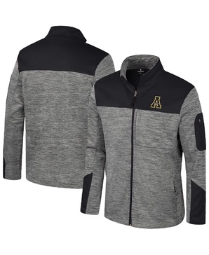 Men's Gray/Black Appalachian State Mountaineers Guard Full-Zip Jacket