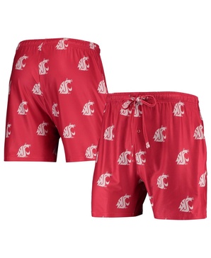 Men's Crimson Washington State Cougars Flagship Allover Print Jam Shorts