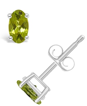 Peridot (1/2 ct. t.w.) Stud Earrings in 14K White Gold or 14K Yellow Gold