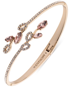 Pavé & Color Crystal Bypass Bangle Bracelet