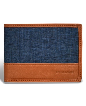 Men's Denim Collection Leather Center Wing Wallet