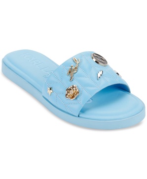 Carenza Pins Flat Slide Sandals