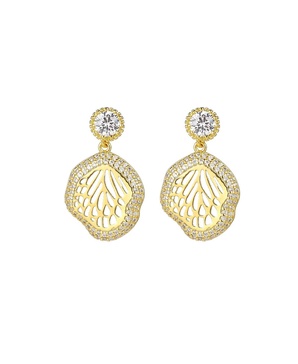 Gold-Tone Beach Seashell Earrings