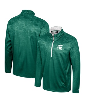 Men's Green Michigan State Spartans The Machine Half-Zip Jacket