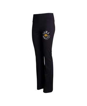 Women's Black Iowa Hawkeyes Enclave Tri-Blend Flared Leggings