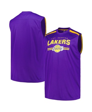 Men's Purple Los Angeles Lakers Big Tall Birdseye Muscle Tank Top