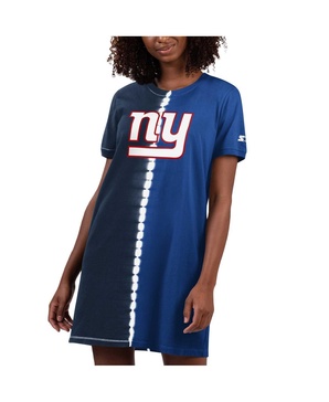 Women's Navy New York Giants Ace Tie-Dye T-Shirt Dress