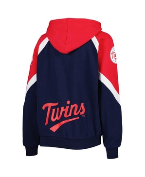 Women's Navy, Red Minnesota Twins Hail Mary Full-Zip Hoodie