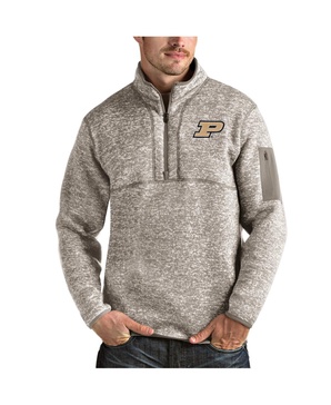 Men's Oatmeal Purdue Boilermakers Fortune Half-Zip Pullover Jacket