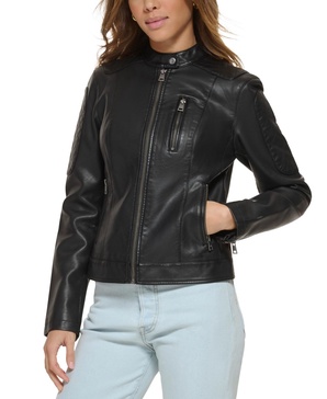 Women's Faux Leather Biker Jacket