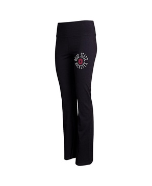 Women's Black Ohio State Buckeyes Enclave Tri-Blend Flared Leggings