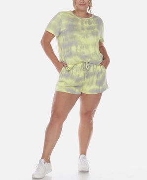 Plus Size 2 Piece Top Shorts Lounge Set