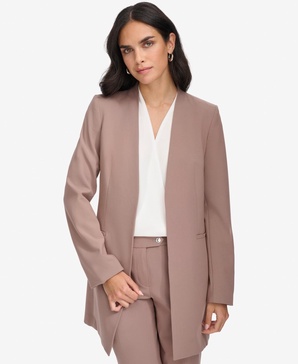 Women's Roll Sleeve Open Front Blazer