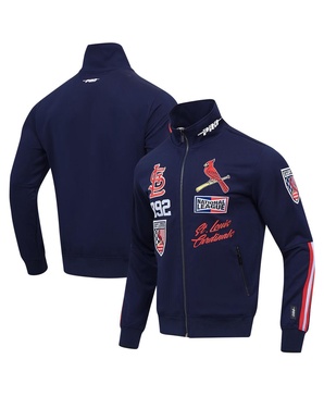 Men's Navy St. Louis Cardinals Fast Lane Full-Zip Track Jacket