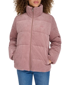 Women's Corduroy Bubble Puffer Jacket