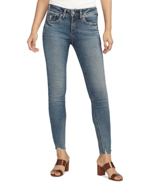 Women's Suki Faded Raw-Hem Skinny Jeans