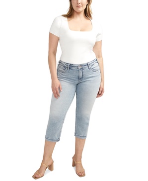 Plus Size Britt High-Rise Curvy-Fit Capri Jeans 