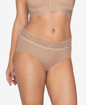 Ultra Light Lace Trim Hipster Panty 012960