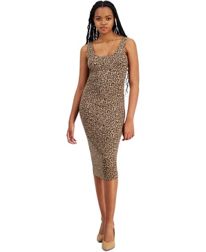 Petite Animal-Print Bodycon Midi Dress, Created for Macy's