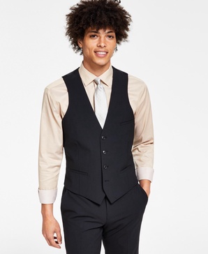 Men's Slim-Fit Wool Suit Vest, Created for Macy's 