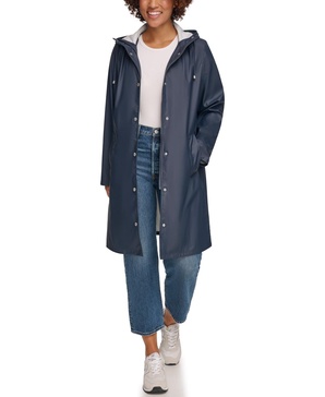 Women's Long Hooded Rain Coat