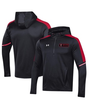 Men's Black Texas Tech Red Raiders 2023 Sideline Quarter-Zip Hoodie