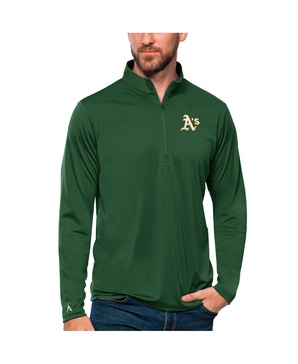 Men's Green Oakland Athletics Tribute Quarter-Zip Pullover Top