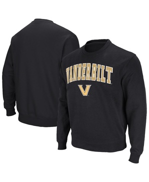 Men's Black Vanderbilt Commodores Arch Logo Pullover Sweatshirt