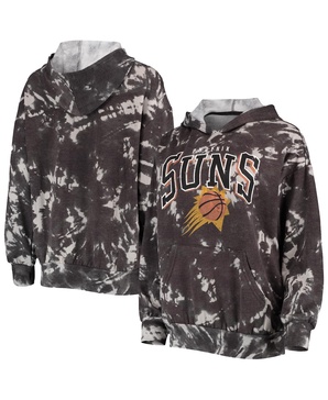 Women's Threads Black Phoenix Suns Burble Tie-Dye Tri-Blend Pullover Hoodie