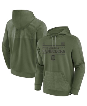 Men's Olive South Carolina Gamecocks OHT Military-Inspired Appreciation Stencil Pullover Hoodie