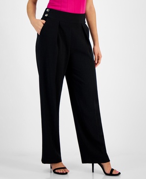 Women's Crepe Pull-On High-Rise Pants, Created for Macy's 