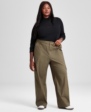 Trendy Plus Size Twill Cargo Pants, Created for Macy's