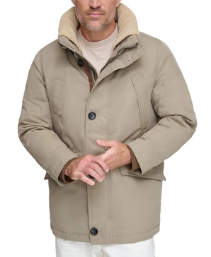 Men's Wittstock Insulated Full-Zip Waxed Parka with Removable Fleece Trim