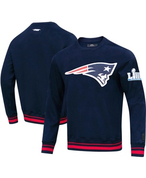 Men's Navy New England Patriots Mash Up Pullover Sweatshirt