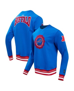 Men's Royal Buffalo Bills Crest Emblem Pullover Sweatshirt