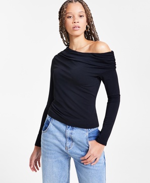 Women's Off-Shoulder Long-Sleeve Top, Exclusively at Macy's