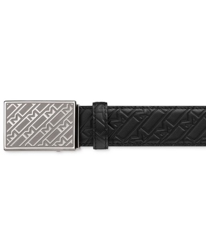 Logo Embossed Leather Belt