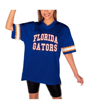 Women's Royal Florida Gators Until Kickoff Rhinestone Fashion T-Shirt