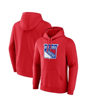 Men's Red New York Rangers Primary Logo Pullover Hoodie